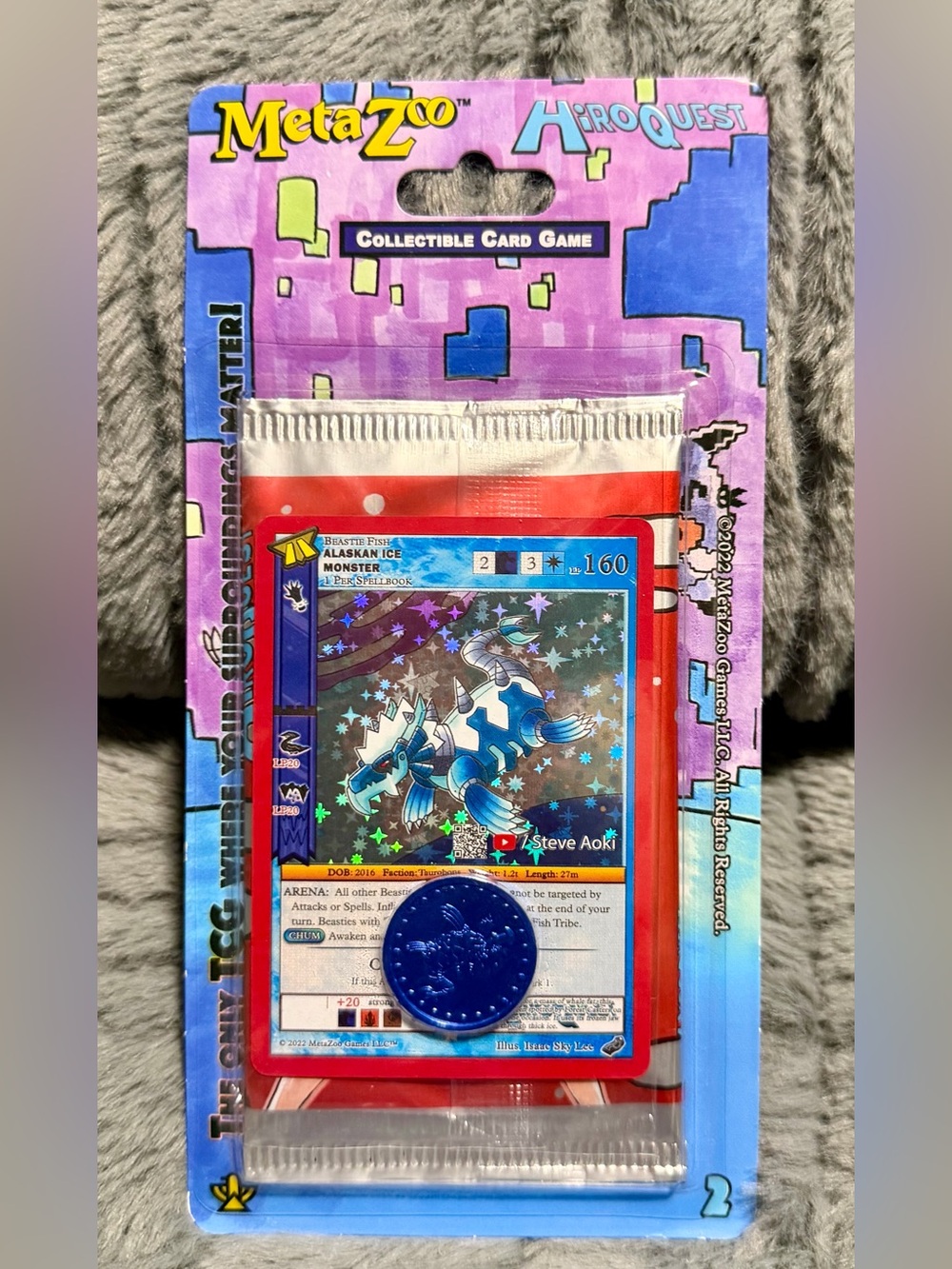 MetaZoo x Steve Aoki HiroQuest 2.0 Blister Pack - Alaskan Ice Monster Holo Promo
